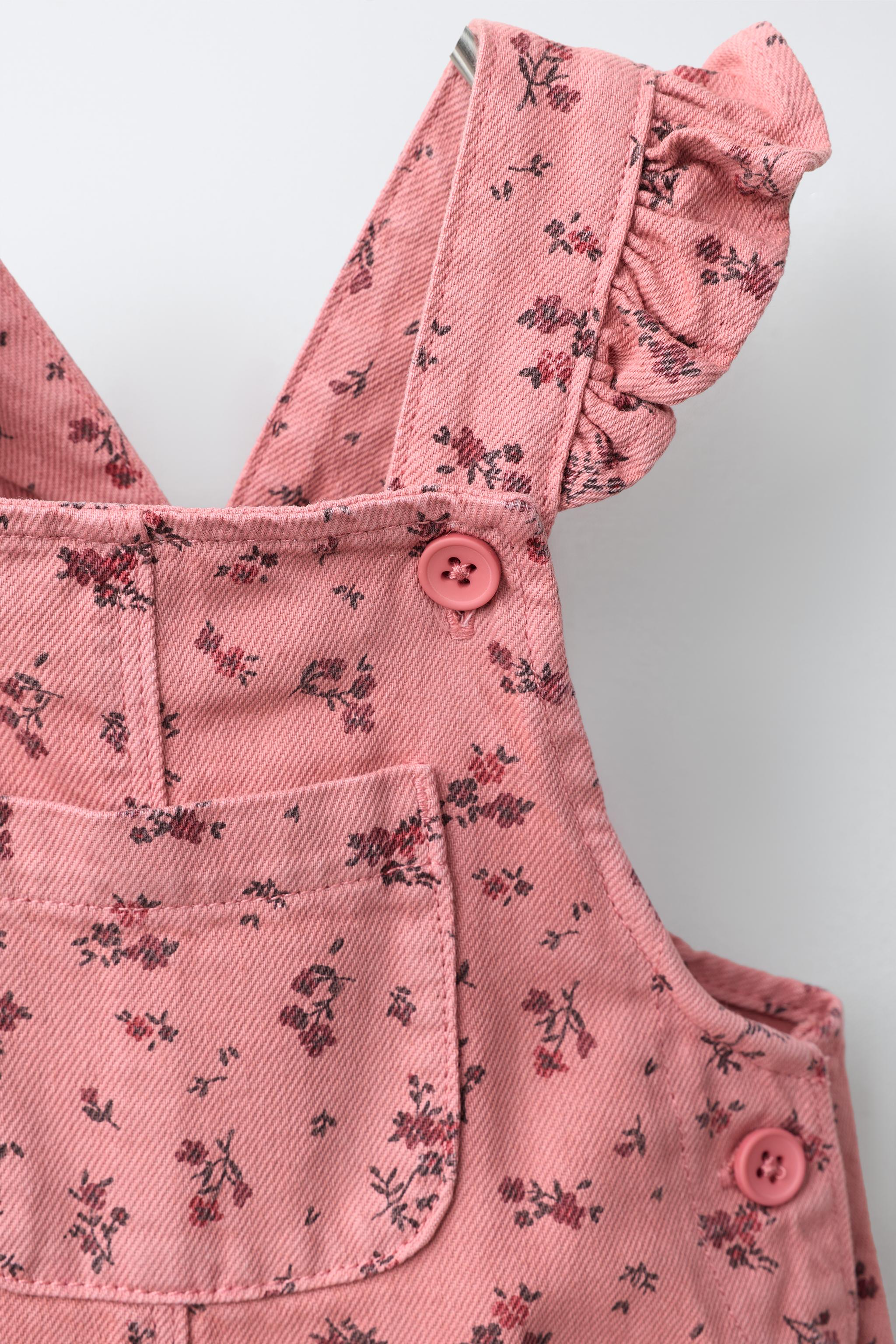 FLORAL TWILL OVERALLS